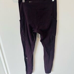Lululemon Fast and Free Dark Purple Leggings with Pockets